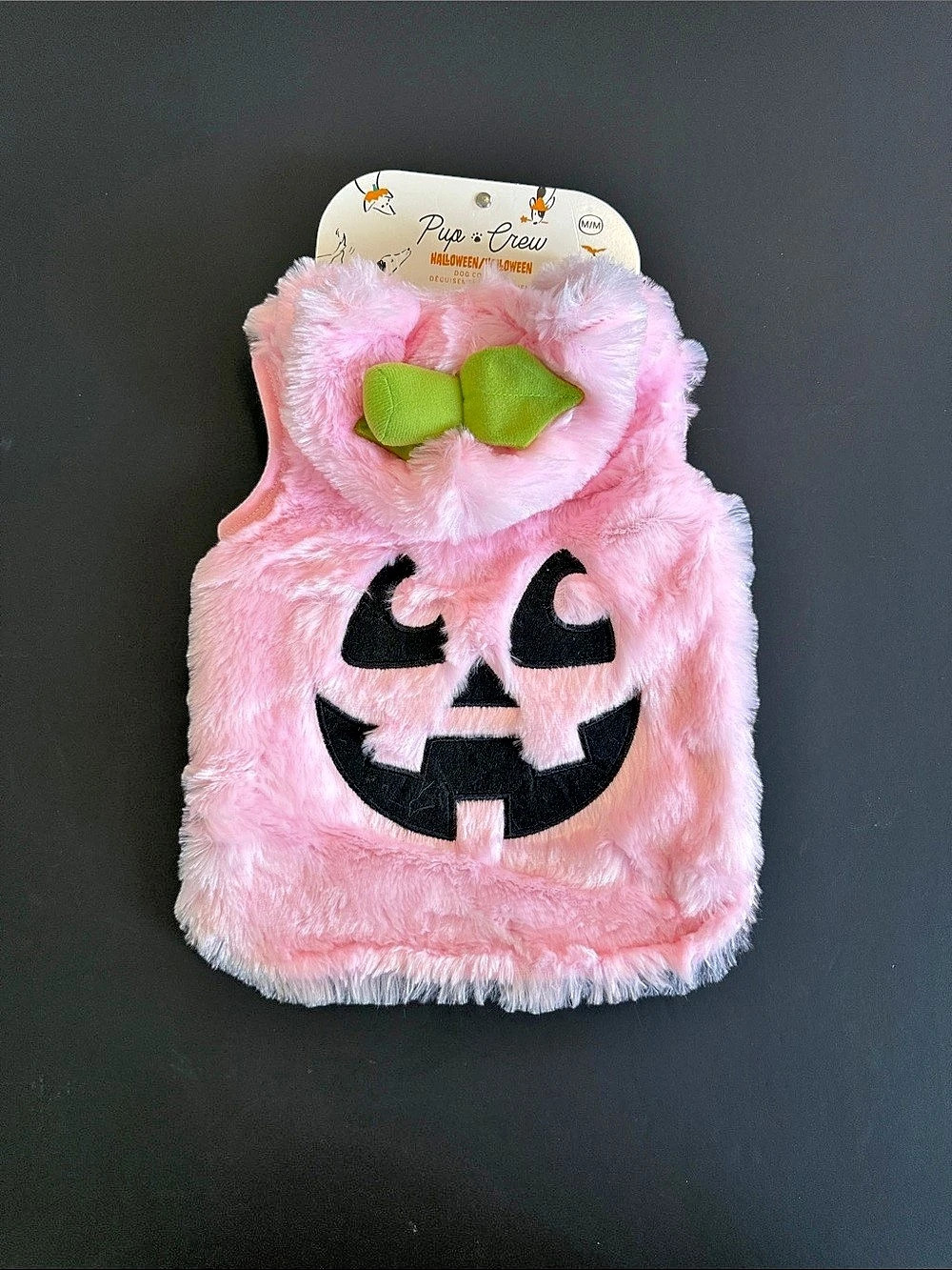 Pup Crew Halloween Pumpkin Dog Costume Pink M/M